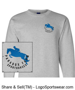 Champion Powerblend Adult Unisex Crewneck - Light Steel Design Zoom